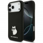Karl Lagerfeld Silicone Choupette Metal Pin Case for Apple iPhone 18 Pro Max / 17 Pro Max, Black