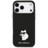 Karl Lagerfeld Silicone Choupette Metal Pin Case for Apple iPhone 18 Pro Max / 17 Pro Max, Black