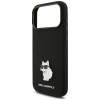 Karl Lagerfeld Silicone Choupette Metal Pin Case for Apple iPhone 18 Pro Max / 17 Pro Max, Black