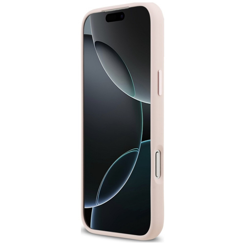 Karl Lagerfeld Silicone Choupette Metal Pin Case for Apple iPhone 18 Pro Max / 17 Pro Max, Pink