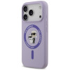 Karl Lagerfeld Silicone Karl&Choupette Ring MagSafe Case for Apple iPhone 18 Pro / 17 Pro, Purple