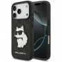 Karl Lagerfeld Saffiano Mono Patch Choupette Case for Apple iPhone 18 Pro / 17 Pro, Black