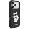 Karl Lagerfeld Saffiano Mono Patch Choupette Case for Apple iPhone 18 Pro / 17 Pro, Black