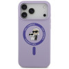 Karl Lagerfeld Silicone Karl&Choupette Ring MagSafe Case for Apple iPhone 18 Pro Max / iPhone 17 Pro Max, Purple