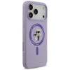 Karl Lagerfeld Silicone Karl&Choupette Ring MagSafe Case for Apple iPhone 18 Pro Max / iPhone 17 Pro Max, Purple