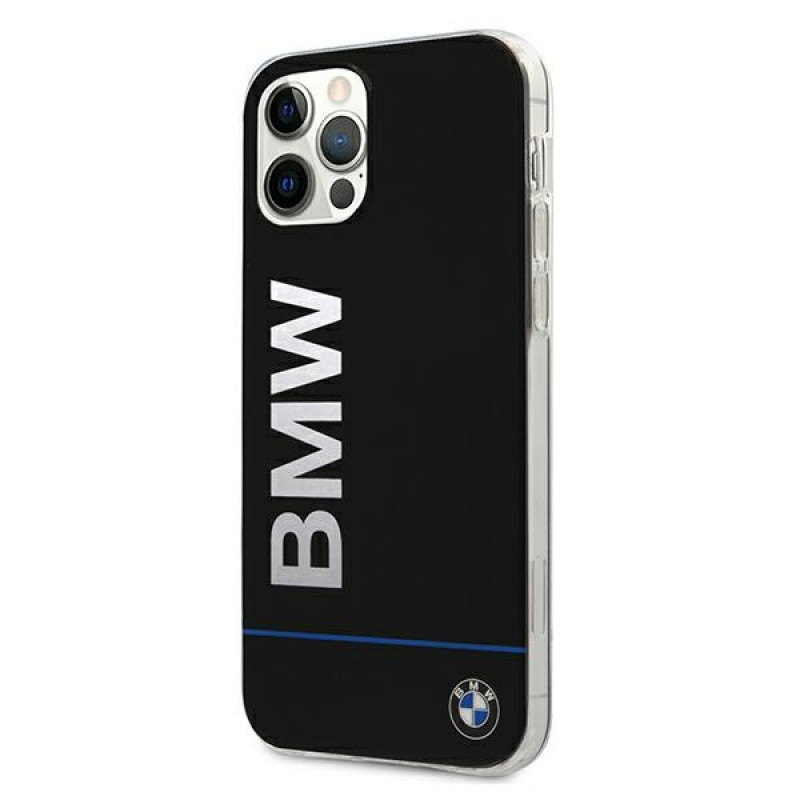 BMW BMHCP12MPCUBBK Signature Printed Logo Hardcase for Apple iPhone 12 / 12 Pro, Black