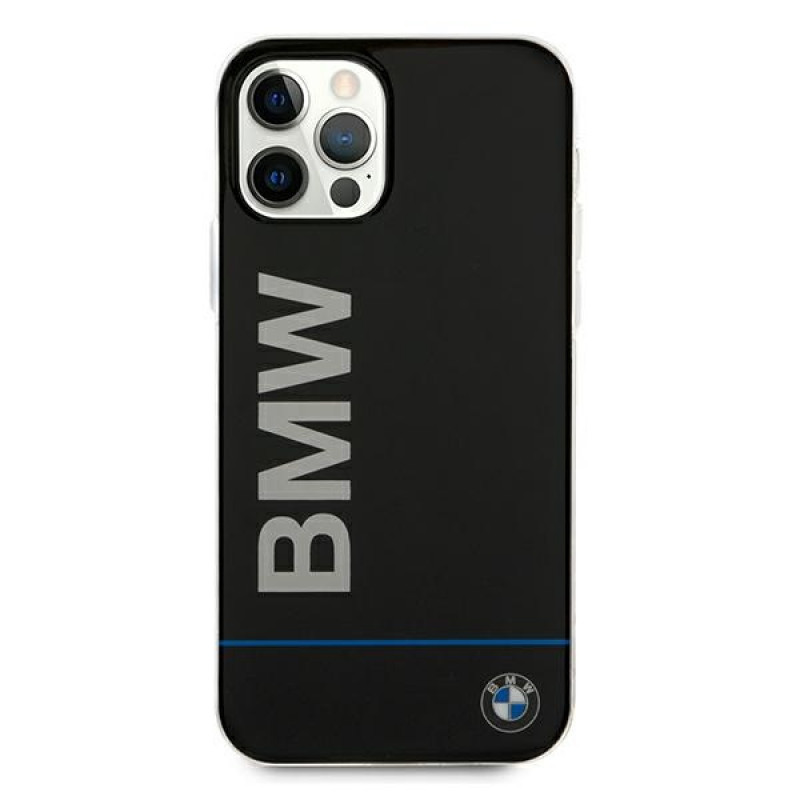 BMW BMHCP12MPCUBBK Signature Printed Logo Hardcase for Apple iPhone 12 / 12 Pro, Black