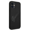 Guess GUHCP12SLSVSBK Script Vintage Hardcase for Apple iPhone 12 mini 5.4 inch, Black/Black
