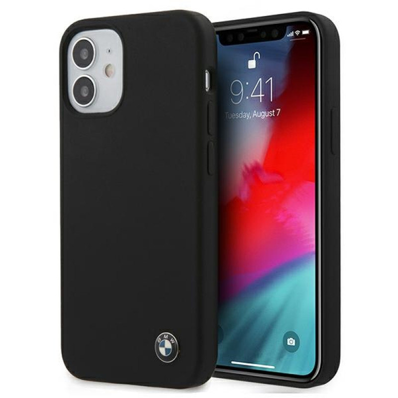 BMW BMHCP12SSILBK Silicone Signature Hardcase for Apple iPhone 12 mini, Black