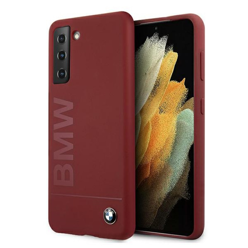 BMW BMHCS21MSLBLRE Silicone Signature Logo Hardcase for Samsung Galaxy S21+, Red