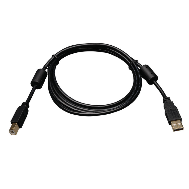 Eaton Tripp Lite Series USB 2.0 A to B Cable with Ferrite Chokes (M/M), 1.83 m (6 ft), Black