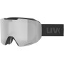 UVEX Evidnt ATTRACT V Ski Goggles with Case, Black/Silver