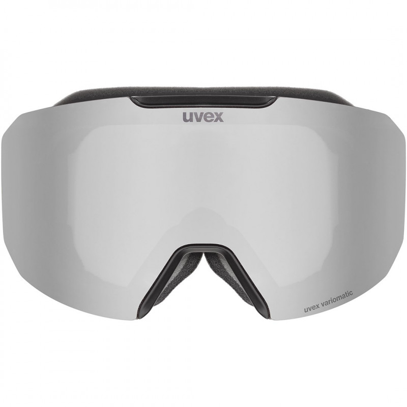 UVEX Evidnt ATTRACT V Ski Goggles with Case, Black/Silver