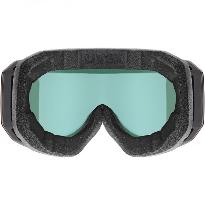 UVEX Evidnt ATTRACT V Ski Goggles with Case, Black/Rainbow