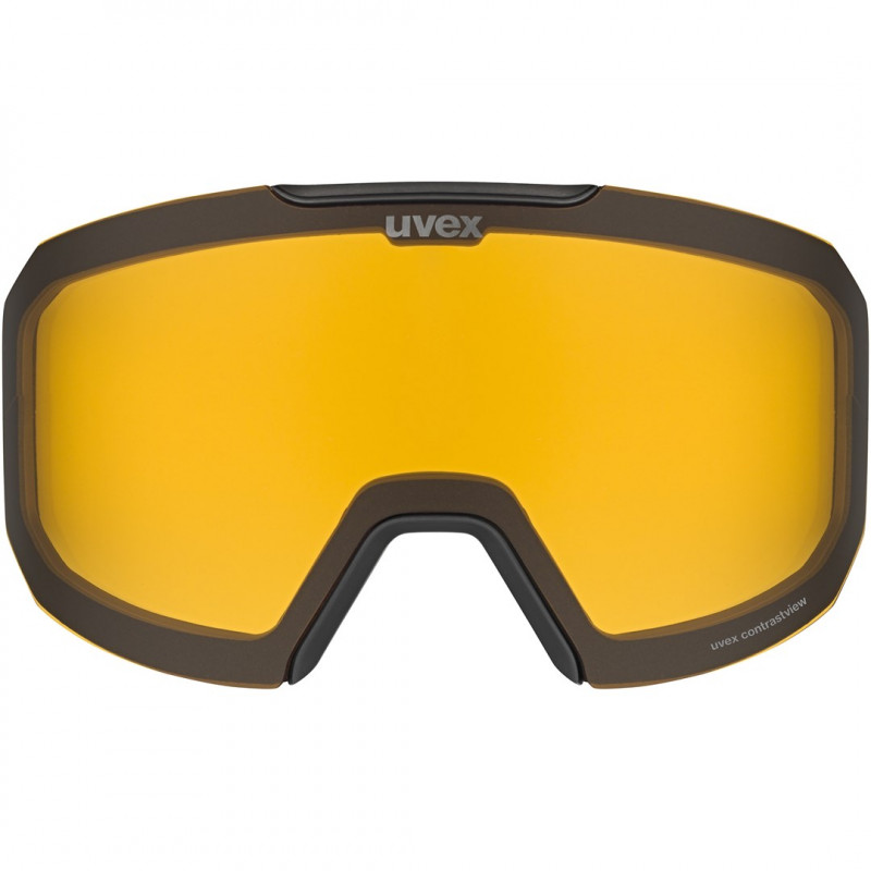 UVEX Evidnt ATTRACT V Ski Goggles with Case, Black/Rainbow