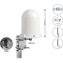 Delock 60769 5G LTE Antenna, N Socket, 3-5 dBi, Fixed Omnidirectional, Wall and Mast Mounting, Outdoor, White, 14.2 cm