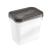 keeeper Fredo Fresh Food Container Set, 3 x 1.0 L, rectangular, transparent base, grey lid
