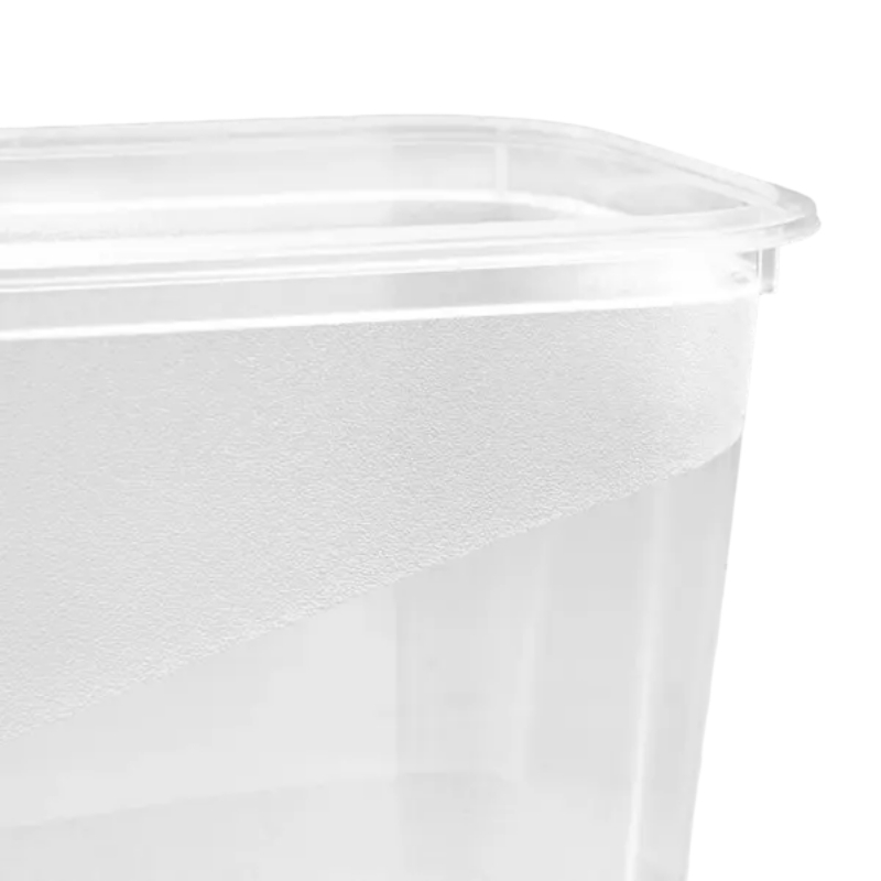 keeeper Fredo Fresh Food Container Set, 3 x 1.0 L, rectangular, transparent base, grey lid