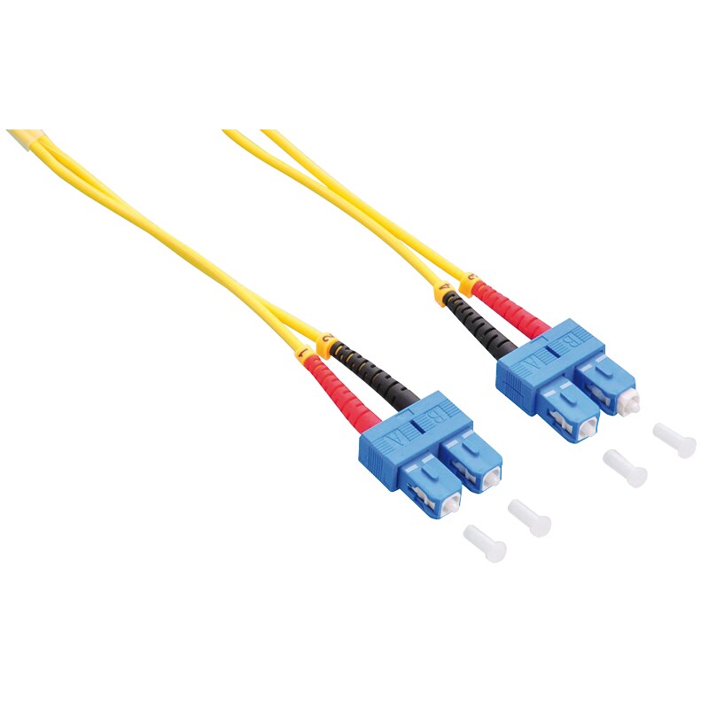 LogiLink FP0SC10 Fibre Optic Patch Cable SC/SC OS2 9/125 µm Duplex, 10 m, Yellow