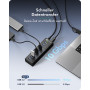 ICY BOX IB-AC6110a 10-Port USB 3.2 Gen 2 Hub with Charging Port, 12 V