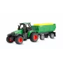 Amewi metal tractor with trailer, 1:64, RTR, green