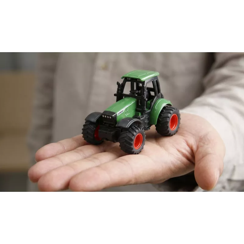 Amewi metal tractor with forestry trailer, 1:64, RTR, green
