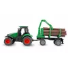 Amewi metal tractor with forestry trailer, 1:64, RTR, green