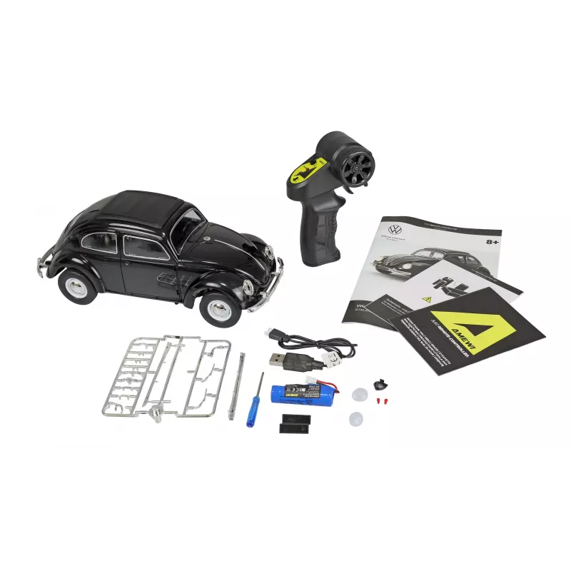 Amewi VW Typ 1 1950 Beetle RC car, 1:16, RTR, black