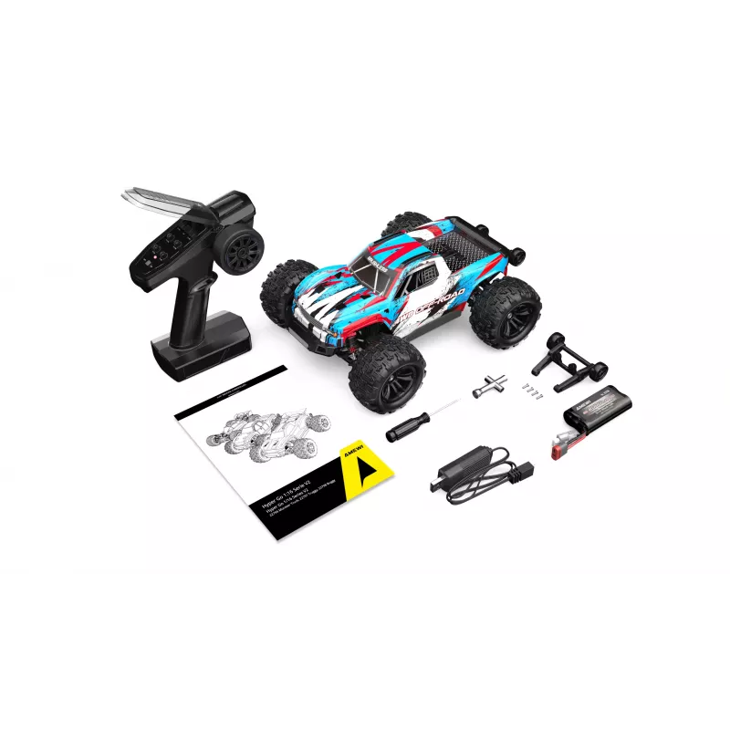 Amewi Hyper Go Monster Truck V2 brushless 4WD, 1:16, RTR, blue/white