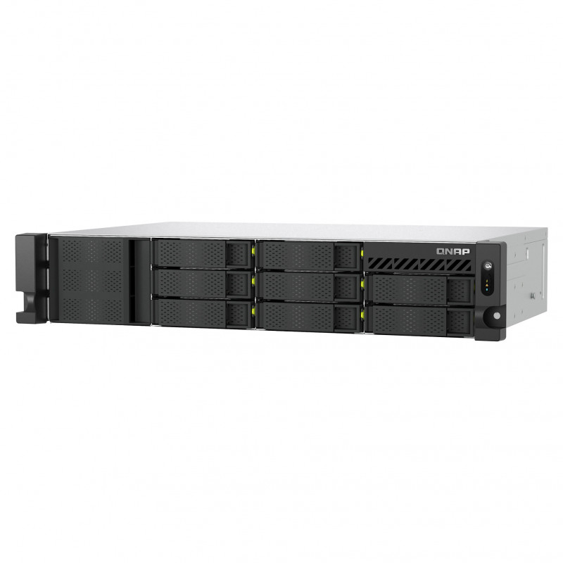 QNAP TS-h1073BXeU-RP-8G 2U Rack NAS, Ryzen Embedded V1780B, 8 GB DDR4, Redundant PSU