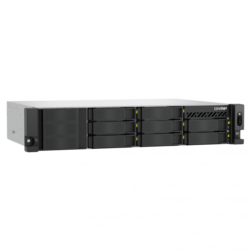QNAP TS-h1073BXeU-RP-8G 2U Rack NAS, Ryzen Embedded V1780B, 8 GB DDR4, Redundant PSU