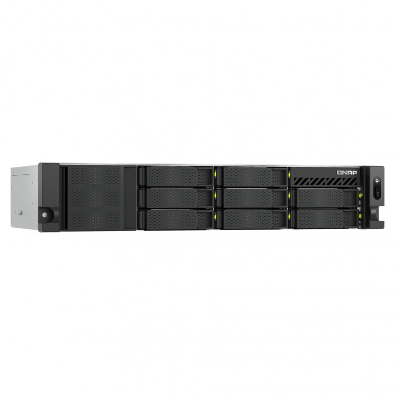 QNAP TS-h1073BXeU-RP-8G 2U Rack NAS, Ryzen Embedded V1780B, 8 GB DDR4, Redundant PSU