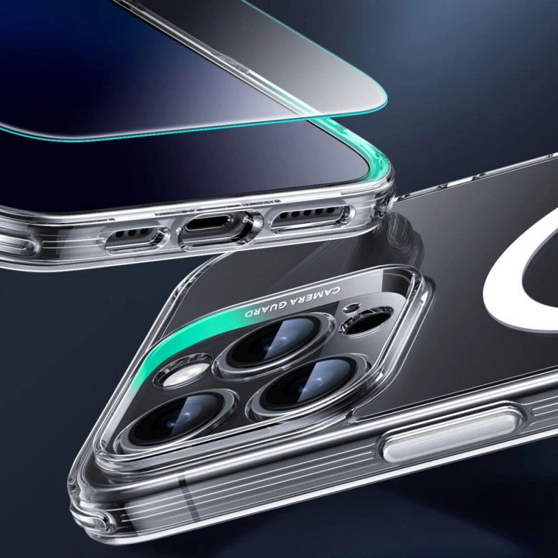 ESR Classic Pro Set HaloLock MagSafe Case with Tempered Glass for Apple iPhone 16 Pro Max, Clear