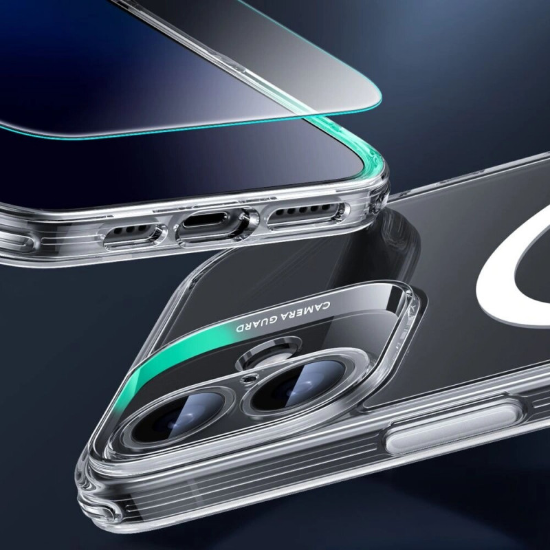 ESR Classic Pro Set HaloLock MagSafe Case with Tempered Glass for Apple iPhone 16, Clear