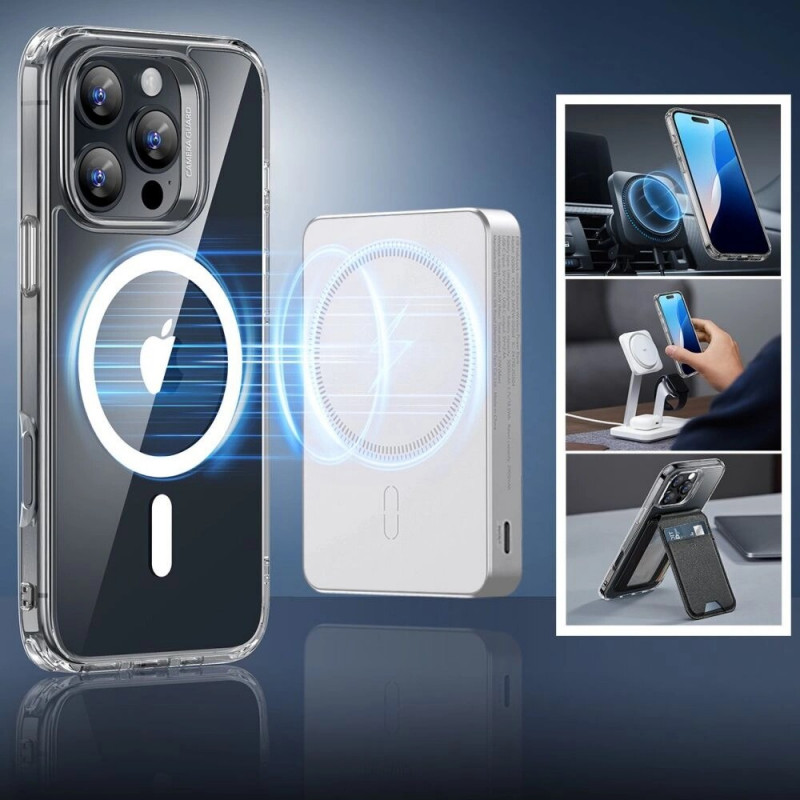 ESR Classic Hybrid HaloLock MagSafe Case with Tempered Glass for Apple iPhone 16 Pro Max, Clear