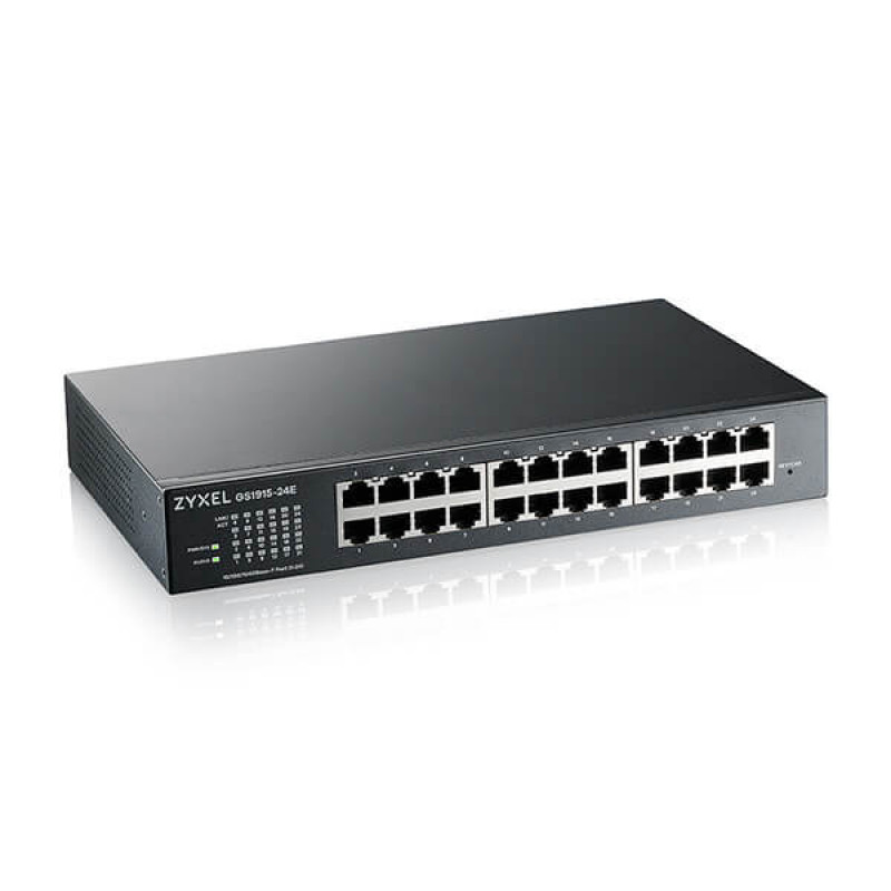 Zyxel GS1915-26v2 26-Port GbE Smart Switch, 24x GbE RJ45 and 2x SFP, Rackmount, Fanless (GS1915-26V2-EU0101F)