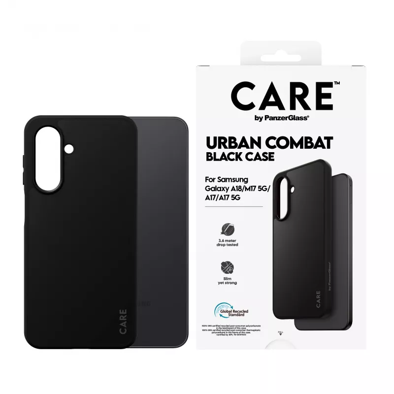 PanzerGlass CARE Urban Combat Case for Samsung Galaxy A17/A18, Black