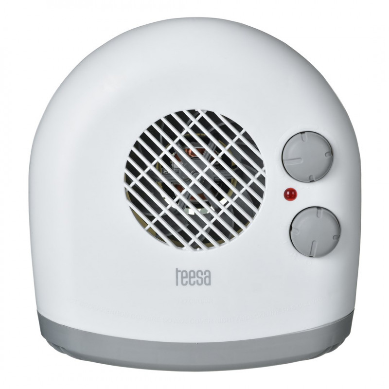 Teesa TSA8027 Electric Fan Heater, Indoor, White, 1000/2000 W