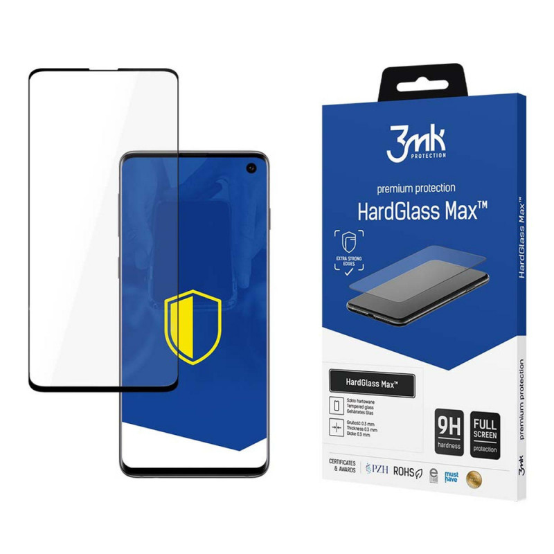 3MK HardGlass Max Sensor-Dot tempered glass for Samsung Galaxy S10, black