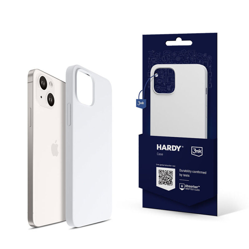 3MK Hardy Case MagSafe Apple iPhone 14 Plus / 15 Plus silicone case, white