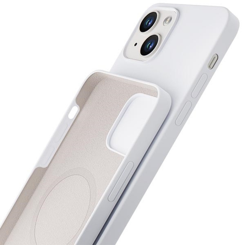 3MK Hardy Case MagSafe Apple iPhone 14 Plus / 15 Plus silicone case, white