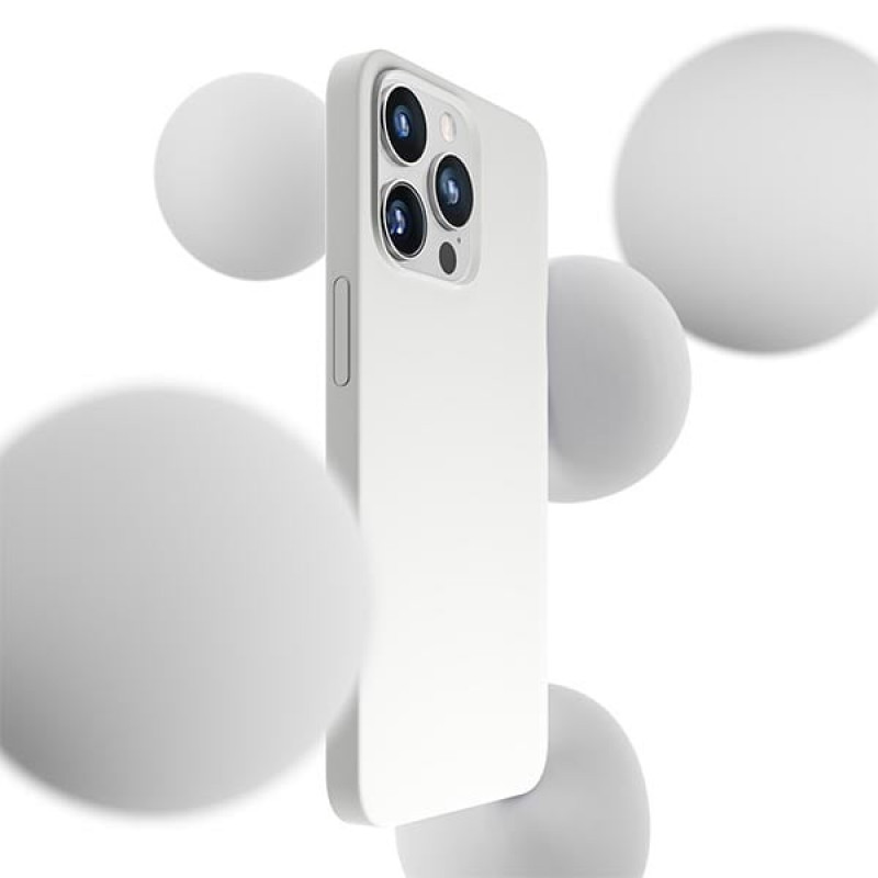 3MK Hardy Case MagSafe Apple iPhone 14 Pro Max silicone case, white
