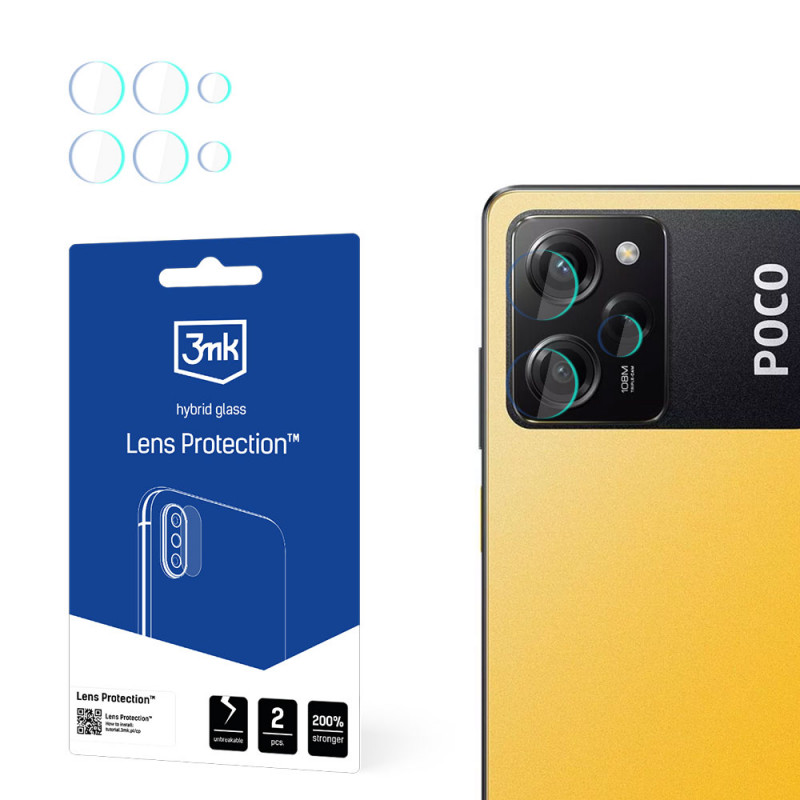 3MK Lens Protect POCO X5 Pro 5G camera lens protector (4 pcs), 3MK4630