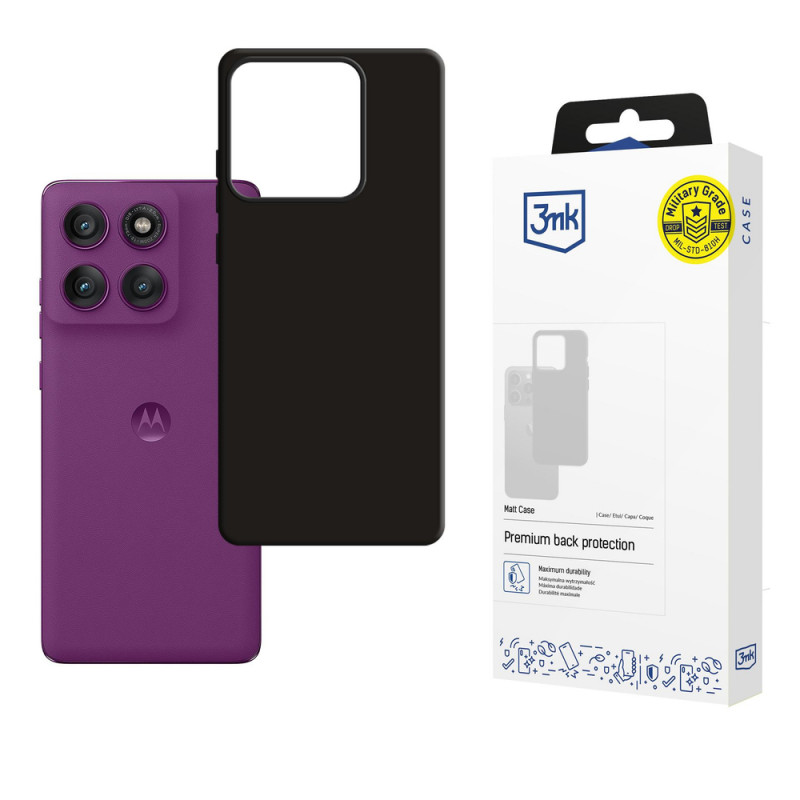 3MK Matt Case for Motorola Edge 60 Pro, matte black