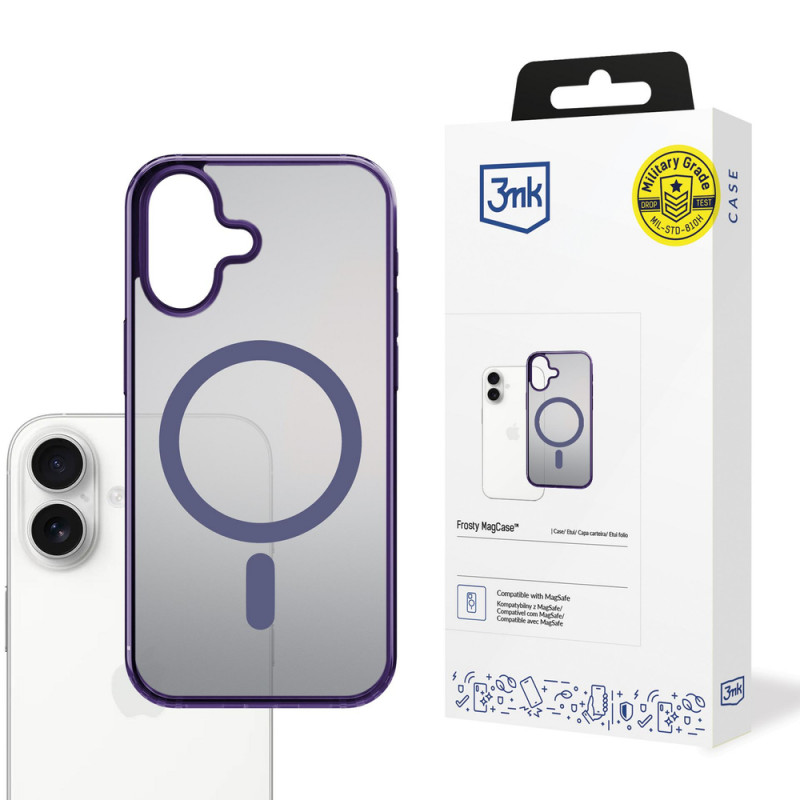 3MK Frosty MagCase for Apple iPhone 17, purple
