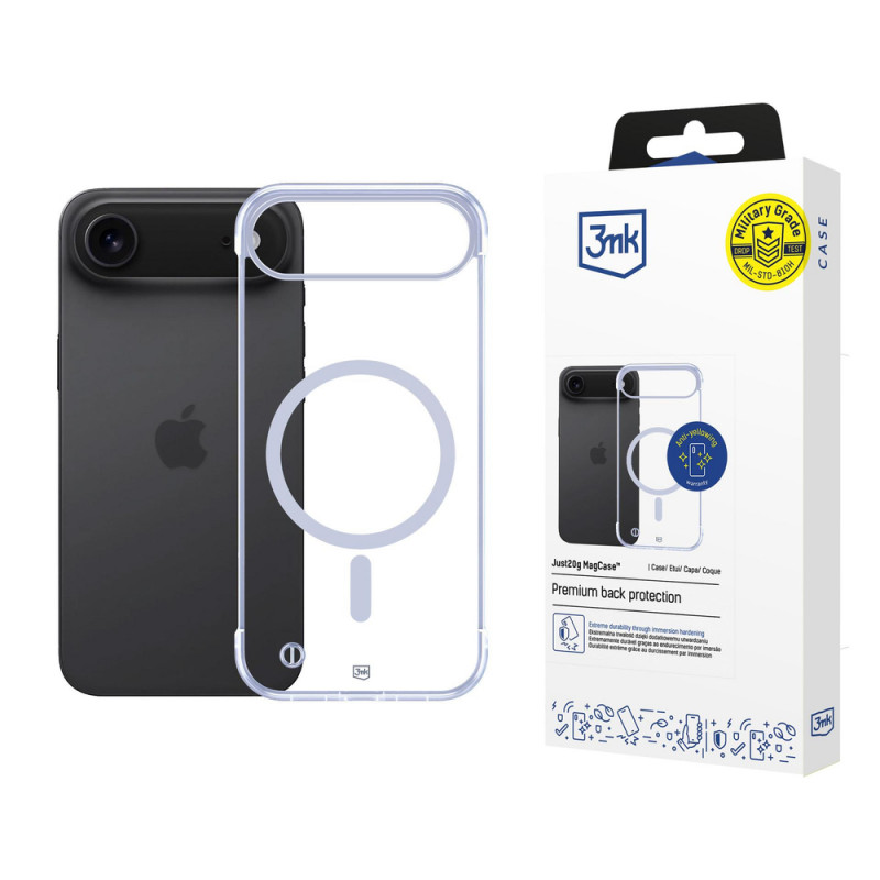 3MK Just20g MagCase Case for Apple iPhone Air, Transparent