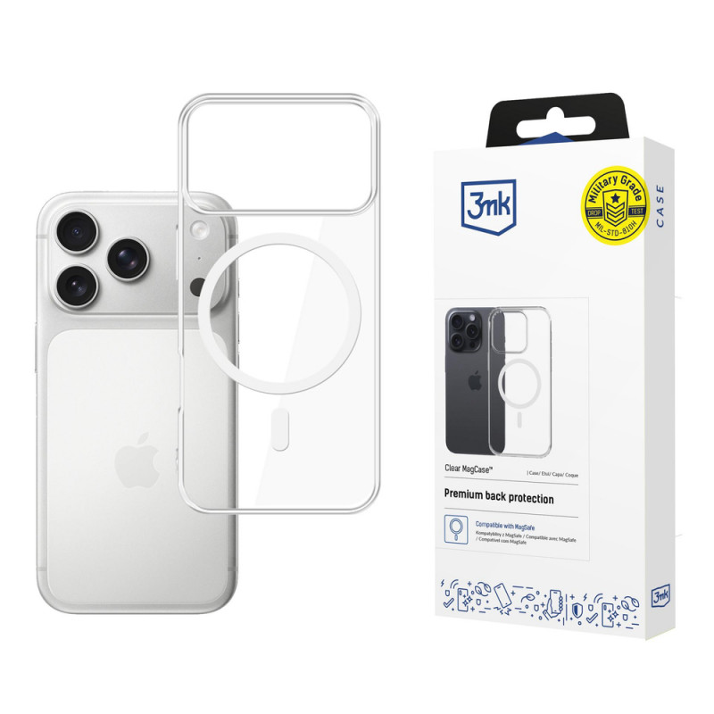 3MK Clear MagCase Case for Apple iPhone 17 Pro, Transparent