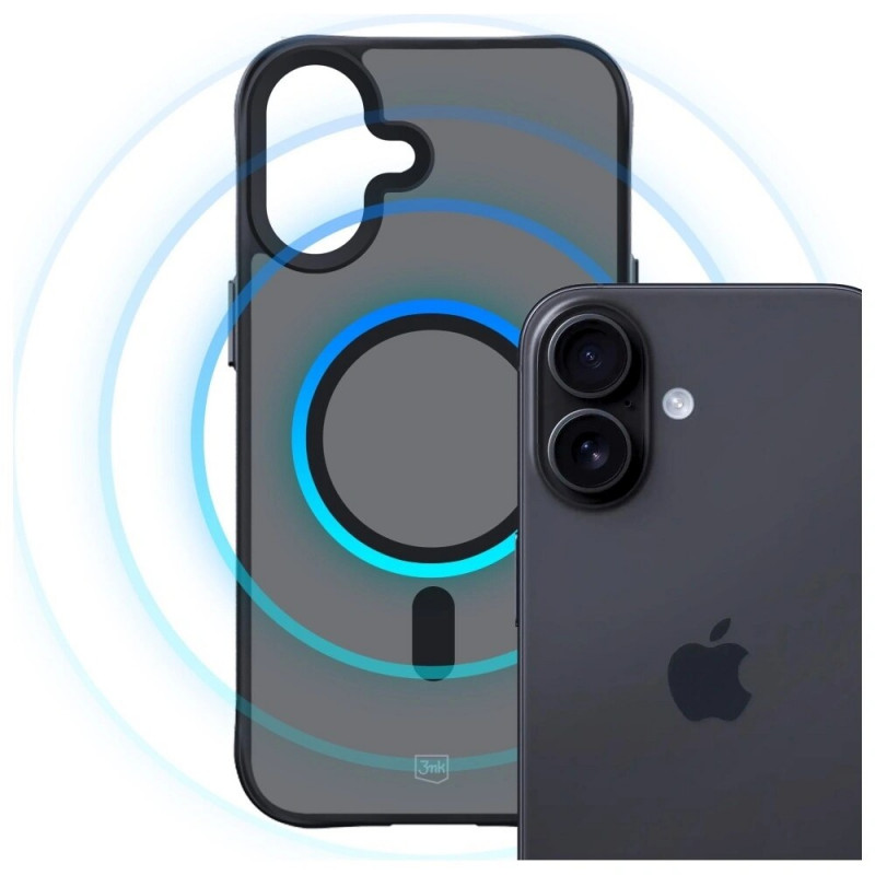 3MK Smoke Matt MagCase Case for Apple iPhone 17, Black
