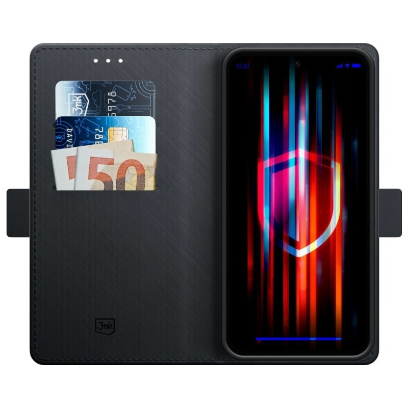 3MK Wallet Case for Apple iPhone 17 Pro Max, Black