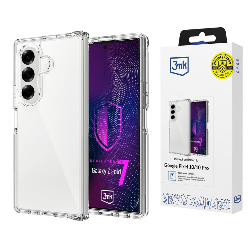 3MK Armor Case for Samsung Galaxy Z Fold 7, Transparent
